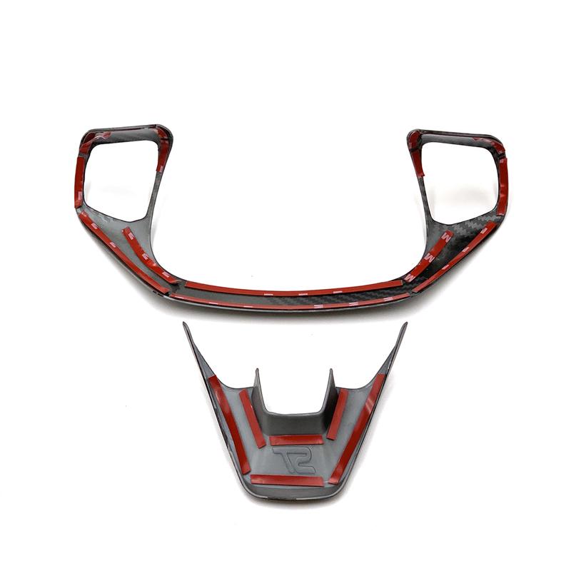 For Ford Focus Kuga Escape 2018  Fiesta MK8 Bronco Car Styling ABS Interior Steering Wheel Cover Trims Stickers Accessories