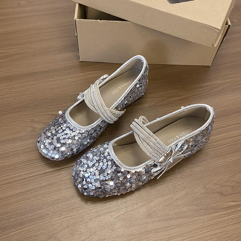 French small fragrant style Mary Jane inner height-increasing shoes children's 2025 new popular autumn versatile single shoes with skirts