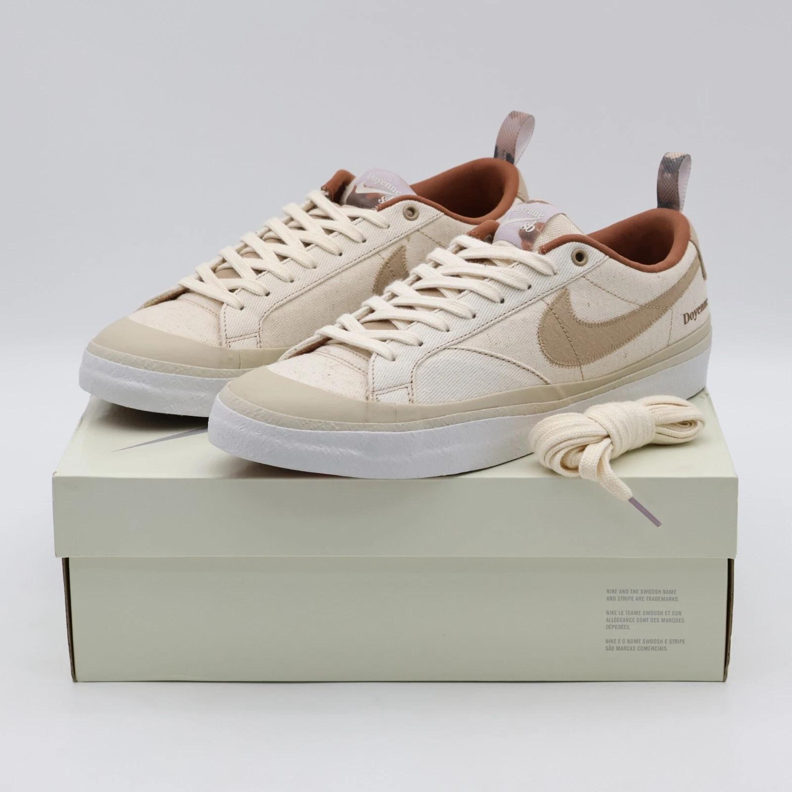 

DZ3406-100 Doyenne × Nike SB Blazer Low Кокосове Молоко та Ротанг Вітрильний Коричневий Бежевий US 9