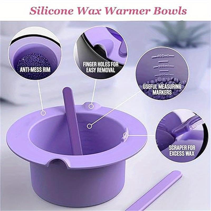 Silicone Wax Warmer Liner Pot Removable Silicone Bowl Microwave Melting Waxing Replacement Non-Stick Pan Liner Easy Clean