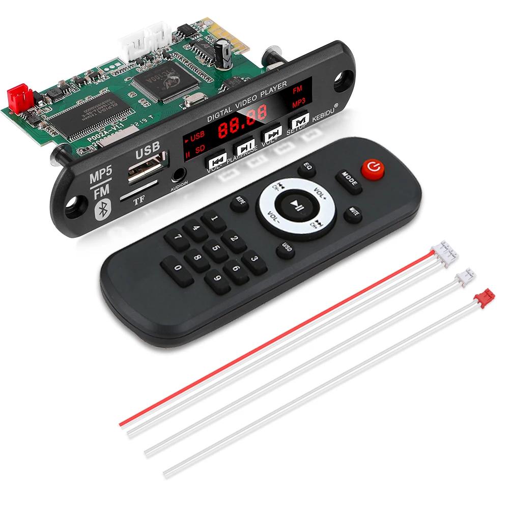 Κάρτα Αποκωδικοποιητή Bluetooth MP5 MP4 MP3 DC 12V Δέκτης Ήχου 1080P HD Video Player Ταινία Φωτογραφία Ebook Ραδιόφωνο FM AUX USB TF για Αυτοκίνητο