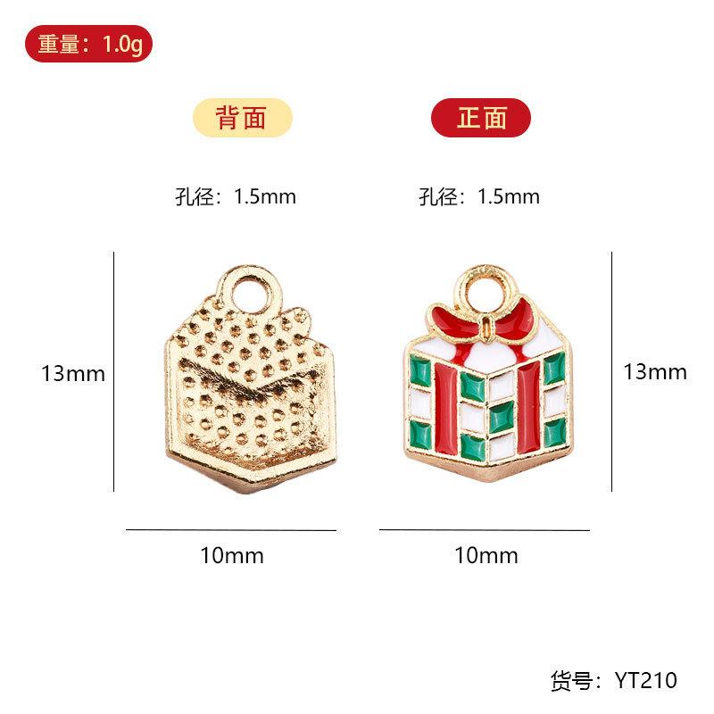 YT zinc alloy oil dripping small pendant, bracelet pendant, Christmas zinc alloy small size pendant