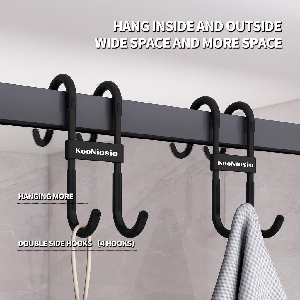 Eco-Friendly Bathroom Organizer Stainless Steel Shower Hook Multifunction Bathroom Hook