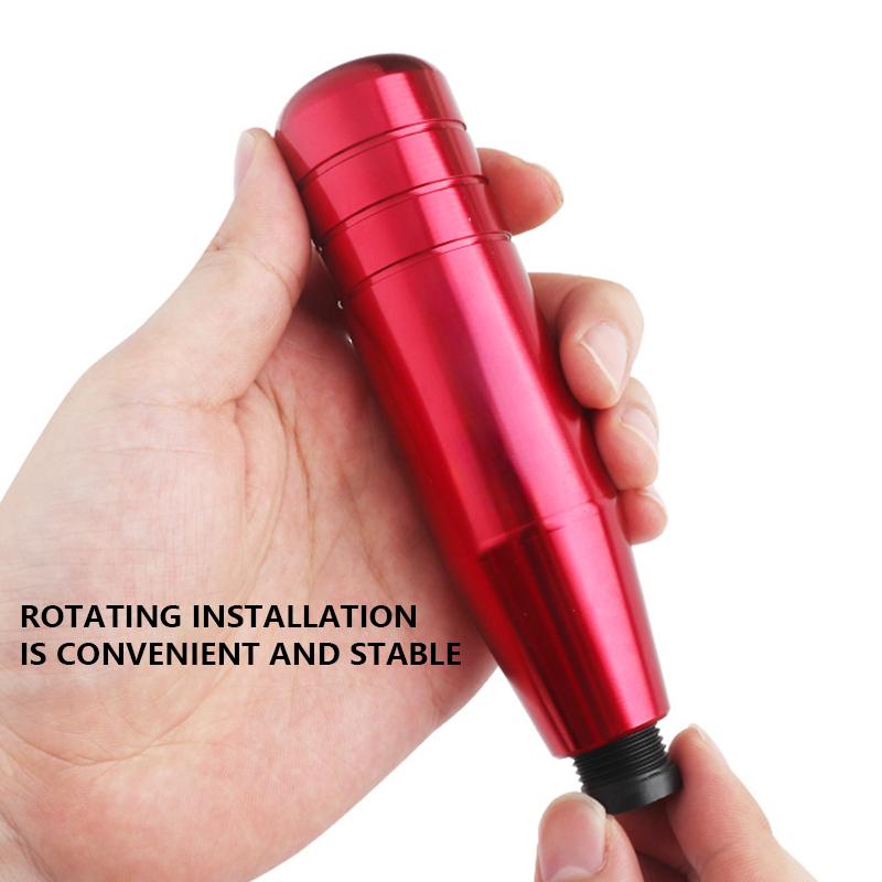 Universal Auto 13cm Length Manual Transmission Gear Aluminum Gear Shift Knob Racing Car Shift Gear Knob With 3 Adapters