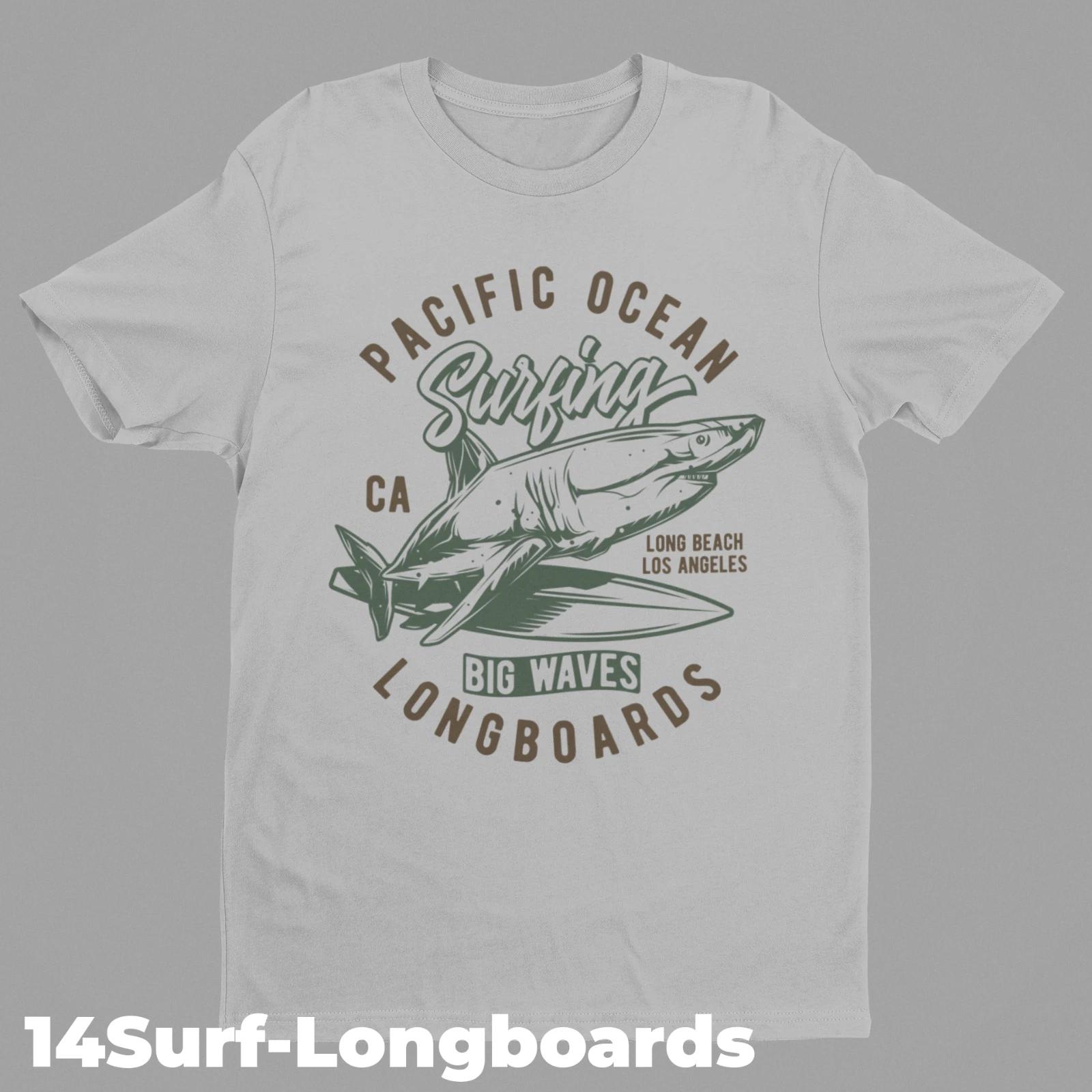 Surfing Retro T-Shirt Designs 14SURF-Longboard, summer clothing, Beach wear S