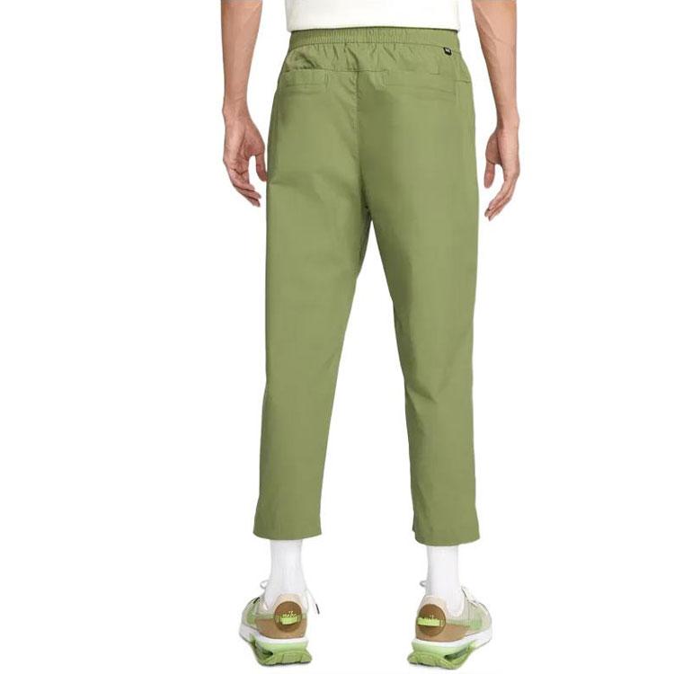 Nike Solid Color Logo Embroidered Straight-Leg Sweatpants Men Bottoms Green DM6824-334