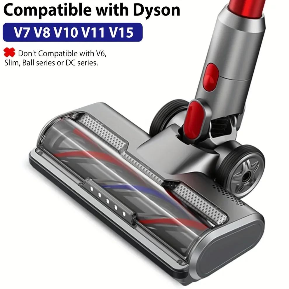 Roller Brush Head Fit for Dyson V7 V8 V15 V10 V11 Vacuum Cleaner with Five LED lights, Suitable for carpets hardwood Floors