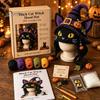 Cute Animal Hat Pattern Highland Cow Crochet Kit, Halloween Pumpkin Spider Hood DIY Kit Handmade Craft for Adults Teens Creative Hobby Gift
