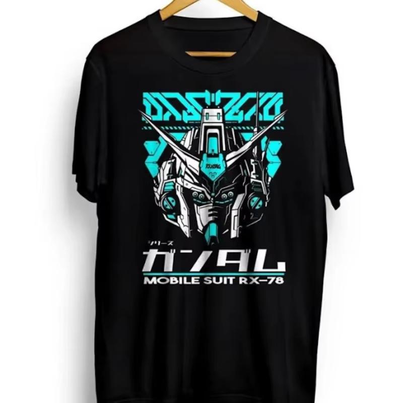 Gundam Anime Mobile Suit RX78 Printed Tshirt Unisexs and Womens Tshirt Unisexs Top Sports Tshirt 2026 Summer New Tee S
