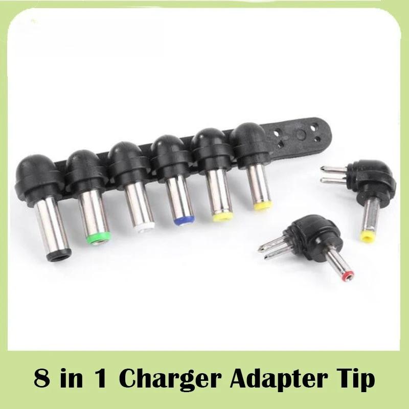 8pcs Universal DC Power Supply Charger Adapter Tips Jack Plug Connector Converter for Laptop Notebook PC