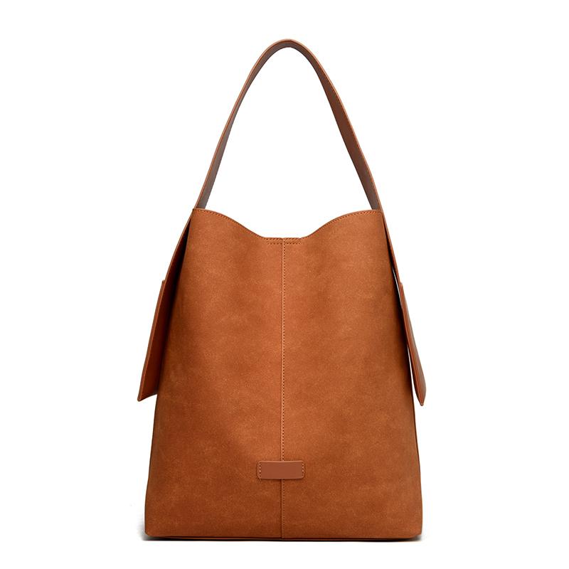 Hochwertige Wildleder-Top-Handle-Tasche für Damen Große Schulter-Crossbody-Tasche Lässige Commuter-Tote