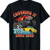 Birthday Monster Truck 5 Year Old Boys 5th Party Born 2020 T-Shirt
