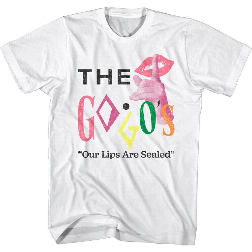 The Go-Go s Band Our Lips Are Sealed Cotton White Full Size Unisex Shirt MM1517 Unisex T-Shirt M