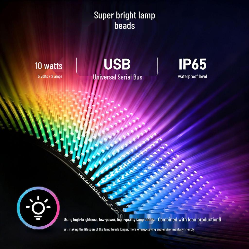 Ultra-Thin Flexible LED Screen Protector: USB Smart Peel-and-Stick Text Display for Car Rear Window Advertising