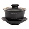 Promotional Black Ceramic Lid Bowl Household Tea Bowl Chinese Kung Fu Tea Cup Large Capacity Teacup Tea Ceremony Accessories