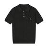 STORN Sommer 100% Baumwolle T-Shirt Lässig Einfarbige Gestrickte Pullover Kurzärmelig Passform POLO Kragen T-Shirts Ziehen Einfarbige Oberteile