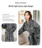 Winter Couple's Thick Flannel Robe - Warm Coral Fleece Long Bathrobe for Men and Women