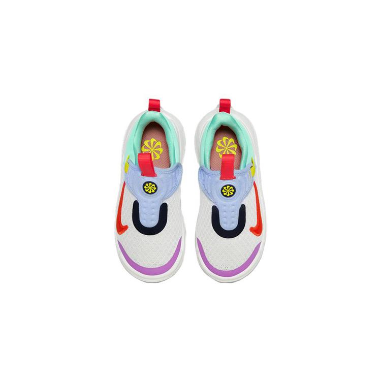 Nike E Series 1.0 Lightweight Cushioning Abrasion Resistant Low top Kids' Running Shoes White Red DZ2841-100