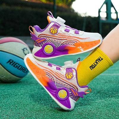 Popular Children's Basketball Shoes Summer Professional Running Shoes Adolescent Students Boys Breathable Casual Mesh Sports Shoes