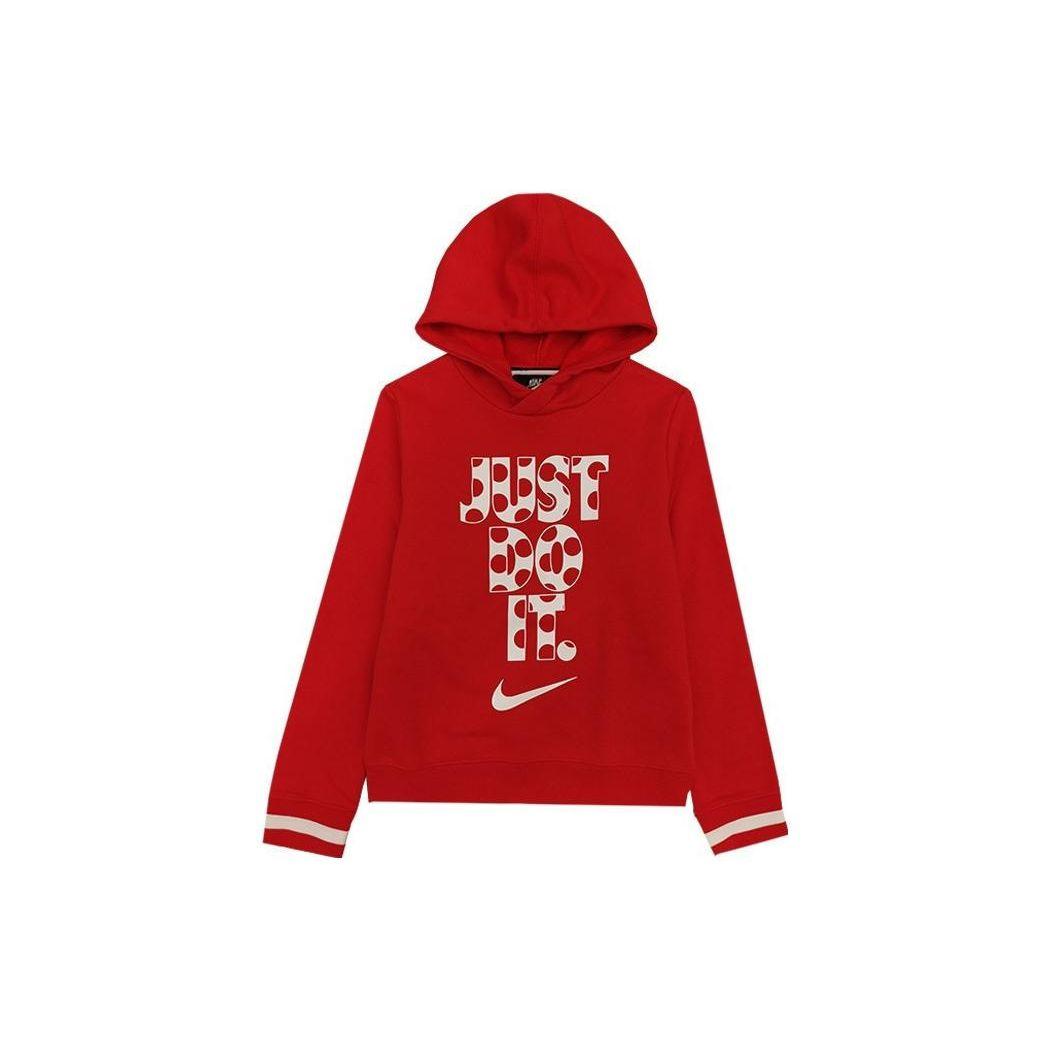 

Nike Толстовка с капюшоном для бега с принтом букв, утолщенная, детская, красная CU4530-657 L