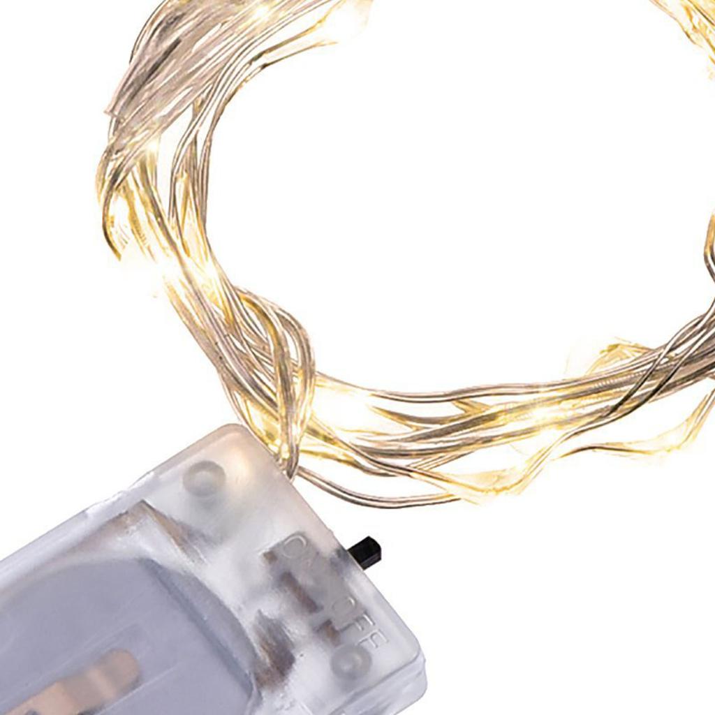 12PCS Fairy String Lights Waterproof Battery Operated LED Warm Light Copper Wire Fairy Lights 6.6ft 20 Lights