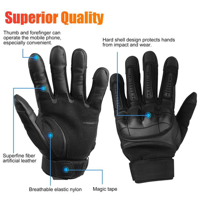 Motocyklové celoprstové rukavice Dotyková obrazovka Protiskluzové Prodyšné Rychleschnoucí Sportovní rukavice Pro venkovní trénink