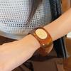 Europe American Style Acrylic Bangle Smudging Retro Hand Ring Cute Irregular Wide Bracelet  Girls