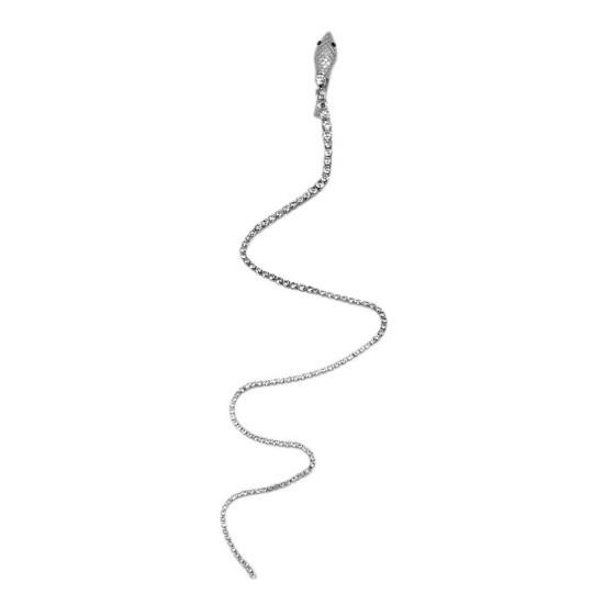 

Изысканное украшение для волос со стразами, противоскользящая плетеная цепочка на голову для косплея, инструмент для ежедневной укладки белый