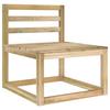 Garden Sofa Middle Section Made of Pallets, Impregnated Pine Wood