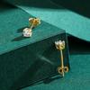Modian Moissanite Ädelsten Klar D Färg 925 Sterling Silver Små Tiny Bländande Stud Örhängen För Kvinnor Bröllop Fina Smycken