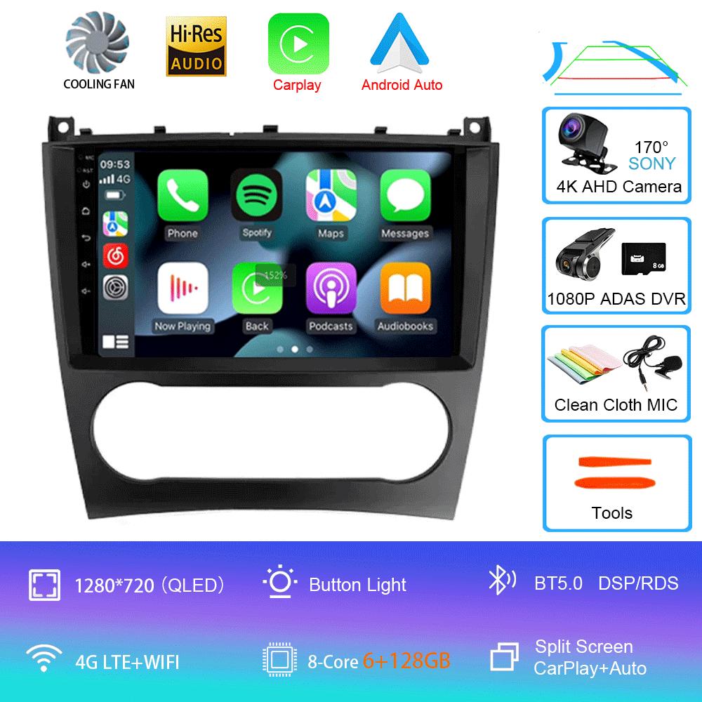 Android 14 Pentru Mercedes Benz W203 W209 C180 C200 C220 C230 2005 - 2009 Player Video Radio Auto Stereo Navigație GPS Carplay AUTO