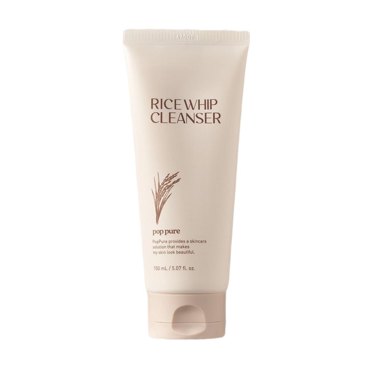 POP PURE Rice Whip Cleanser Gentle Brightening & Deep Pore Cleansing 150ml