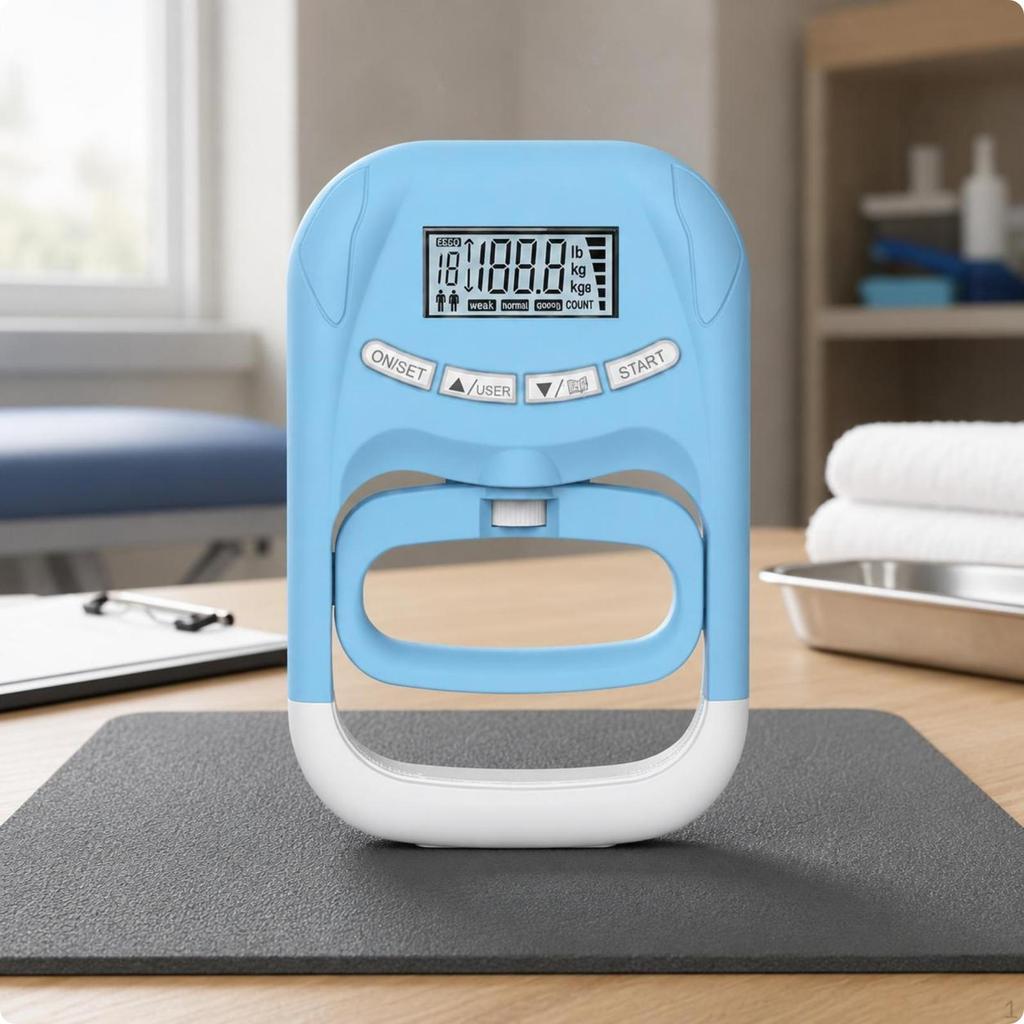 Digital Hand Dynamometer Display Grip Strength Tester Energizable Handheld for Physical