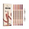 6Pcs Lipliner Pen Set Makeup Sexy Red Matte Contour Tint Lipstick Pen Waterproof Long Lasting Non-stick Cup Lip Liner Cosmetics