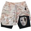 2026 Summer Jogging Shorts Men's Gym Shorts 2 In 1 Mesh Quick Dry Sport Performance  Fitness Workout Double Layered Board Shorts
