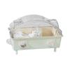 Compact Rodent Habitat with Adjustable Roof for Small Pets