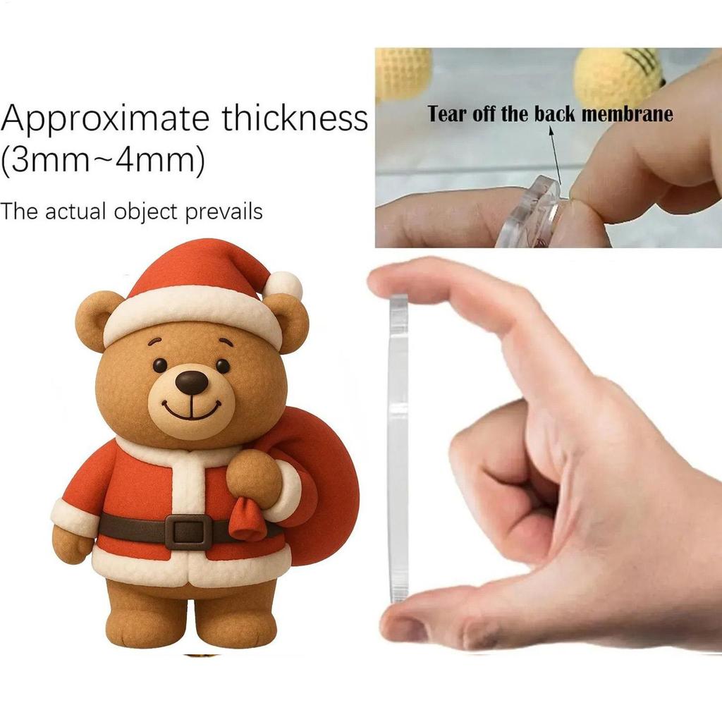 Christmas Advent Calendar Christmas Tree 2D Acrylic Bear Pendant Cute Mini Bear Ornaments Christmas Gift 2025 Xmas Navidad