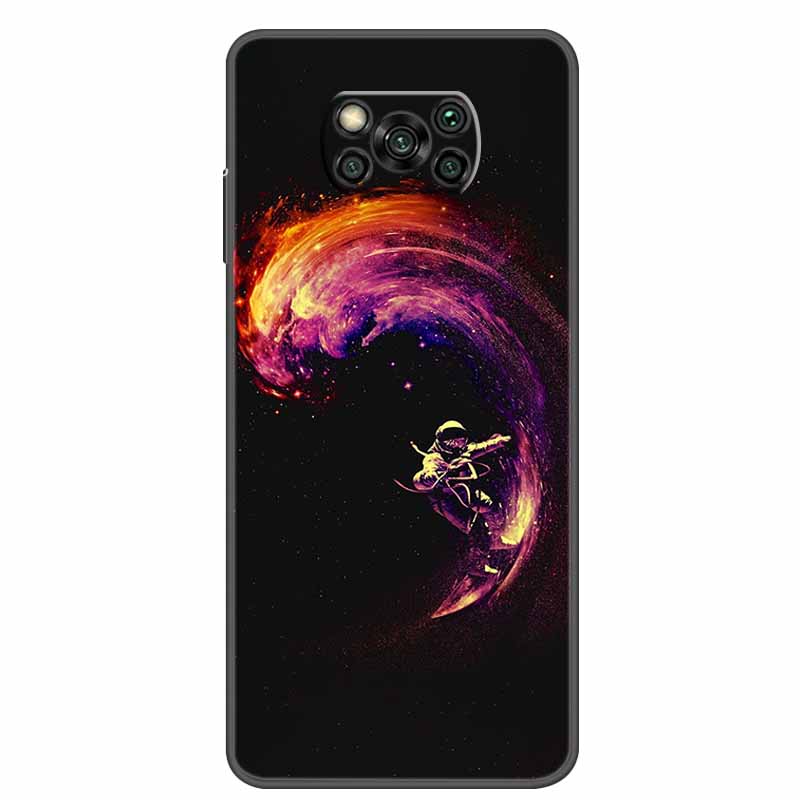 Case For POCO X3 Pro Soft Silicone TPU Black Bumper Cover For Xiaomi Poco X3 NFC Phone Back Cases PocoX3 X 3 X3Pro Cat Cartoon