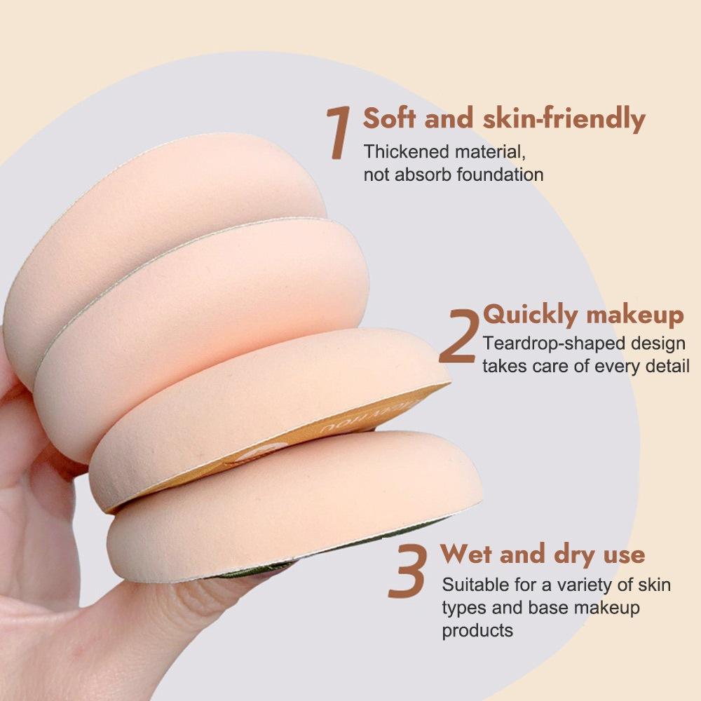 GECOMO XL Marshmallow Makeup Puff, Drop-shaped Soft Durable Powder Puff, Not Absorb Foundation Sponge Puff
