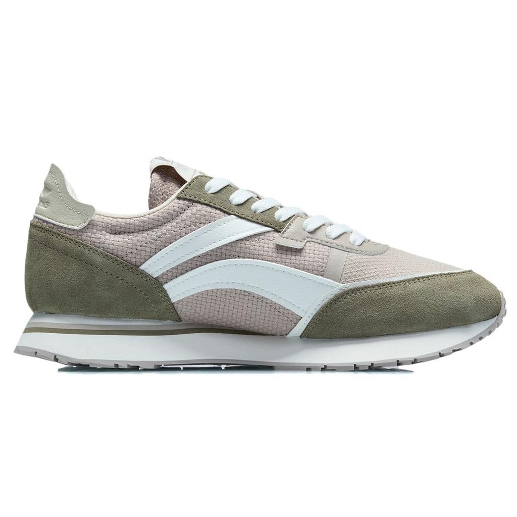 Li Ning Wind Rider Shock Absorbing Non-Slip Durable Low-Top Skate Shoes Men Skate Shoes Green Gray AGCR195-8