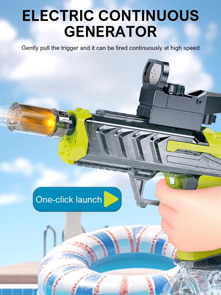 Battle Electric Water Guns,Water Gun Cool Light-Up& Smoke Effect High Capacity Squirt Guns Summer Outdoor Beach Toy for Adult