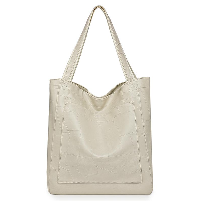 Женская сумка-тоут средней выдержки из мягкой кожи большой вместимости через плечо — фото 17