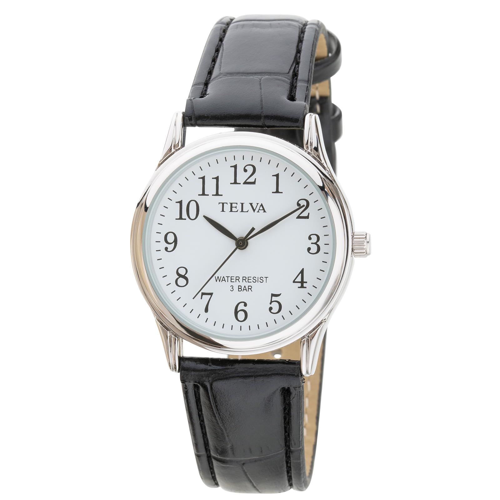 

CREPHA Suitable for Quiet Second Japanese Quartz 3 ATM Water Simple Leather 18mm Band Suitable for Working High School and Junior High School Men s чорний
