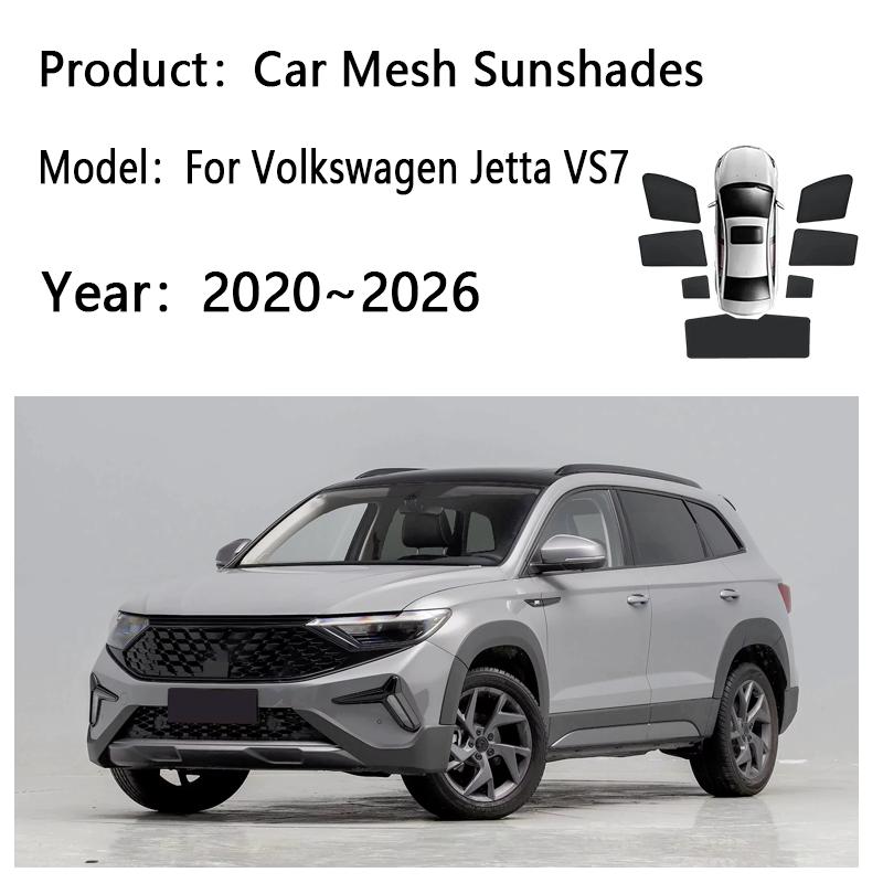 For Jetta VS7 2020~2026 2024 Car Sunshades Windshield Privacy Mesh Curtains Heat Insulation Sunscreen Visors Auto Accessories
