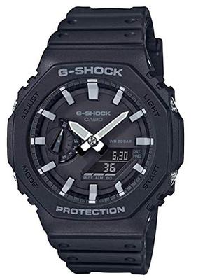 Чоловічий аналогово-цифровий годинник G-Shock GA-2100-1A Чорний з Neobrite та Carbon Core Guard [Паралельний імпорт]