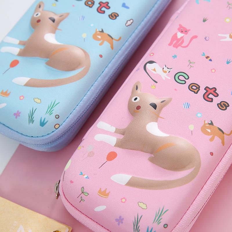 Bojin 3D Cartoon EVA Pencil Case - Large Capacity Stationery Box for School Students