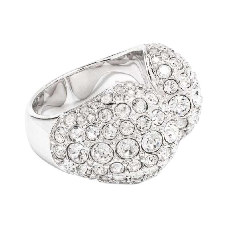 Swarovski Sublima pavé cocktail brass rhodium-plated ring women s silver 5702419
