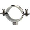 2Pcs Pipe Fitting Round Hose Clamp Nut Hoop Tube Clip Bracket Durable Suspension Pipe Holder