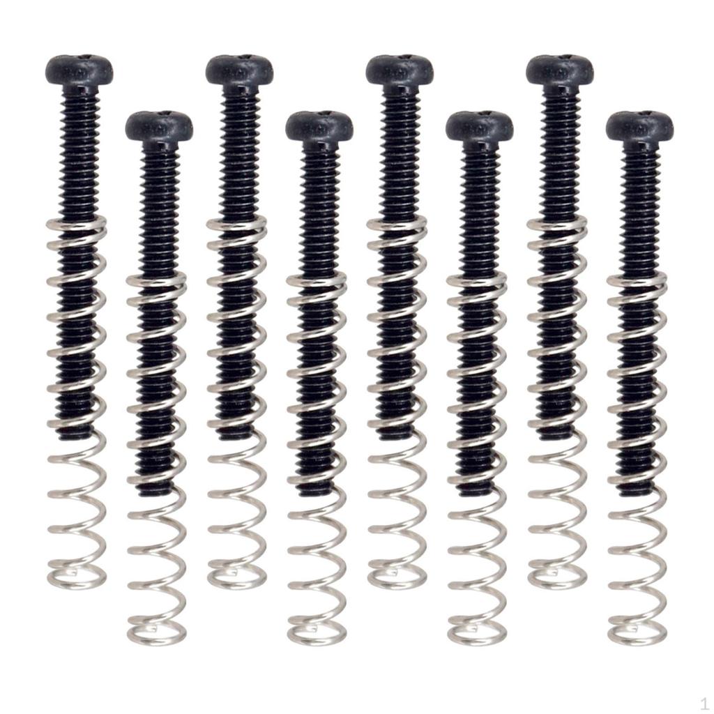 8 Pieces Double Coil Pickup Frame Screws Springs ,Convenient ,Electric Guitar Pickups