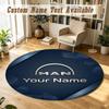 Round Rug Custom NameMAN Truck Pattern Non Slip Carpet Home Floor Decor